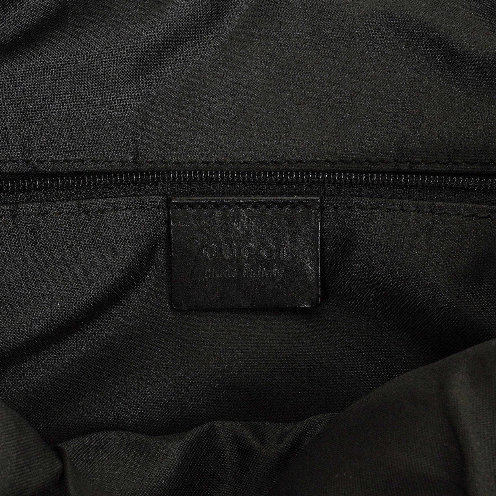 Gucci Jackie GG quadratische Tasche aus schwarzem Wildleder