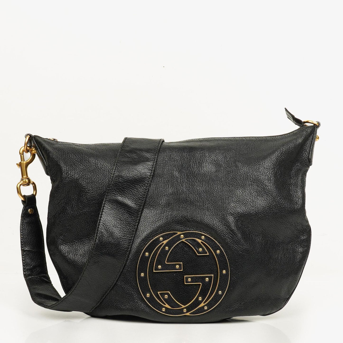 Gucci Blondie Schultertasche in Schwarz aus Leder mit GG Logo