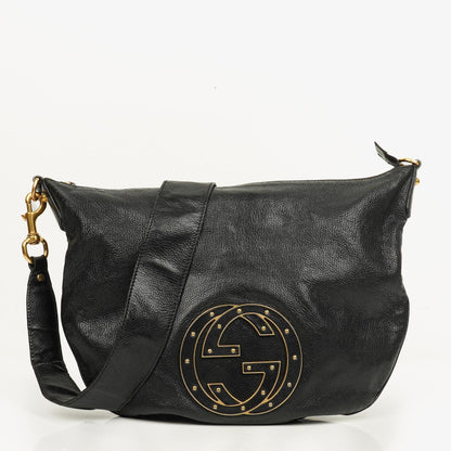 Gucci Blondie Schultertasche in Schwarz aus Leder mit GG Logo