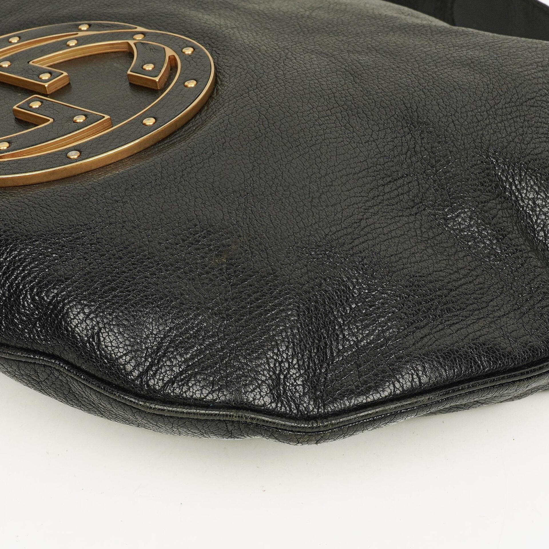 Gucci Blondie Schultertasche in Schwarz aus Leder mit GG Logo