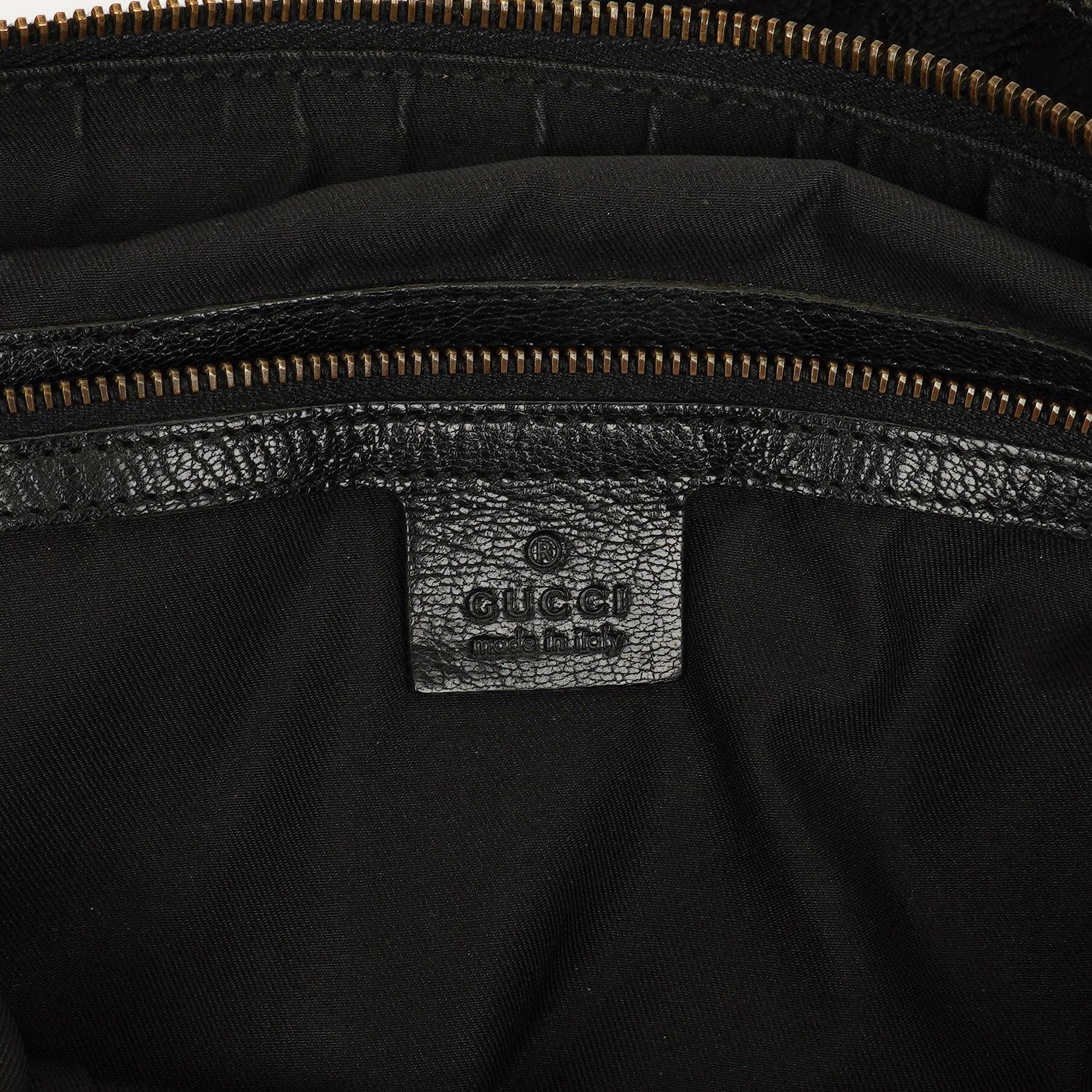 Gucci Blondie Schultertasche in Schwarz aus Leder mit GG Logo