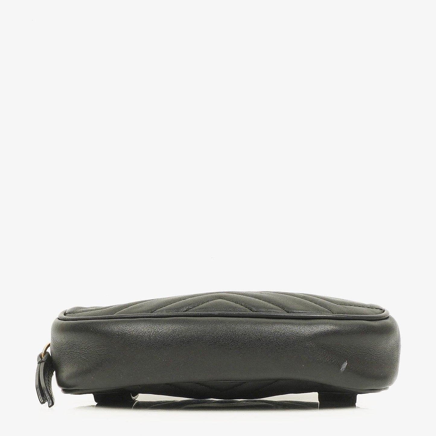 Gucci GG Marmont schwarze Bauchtasche aus Leder