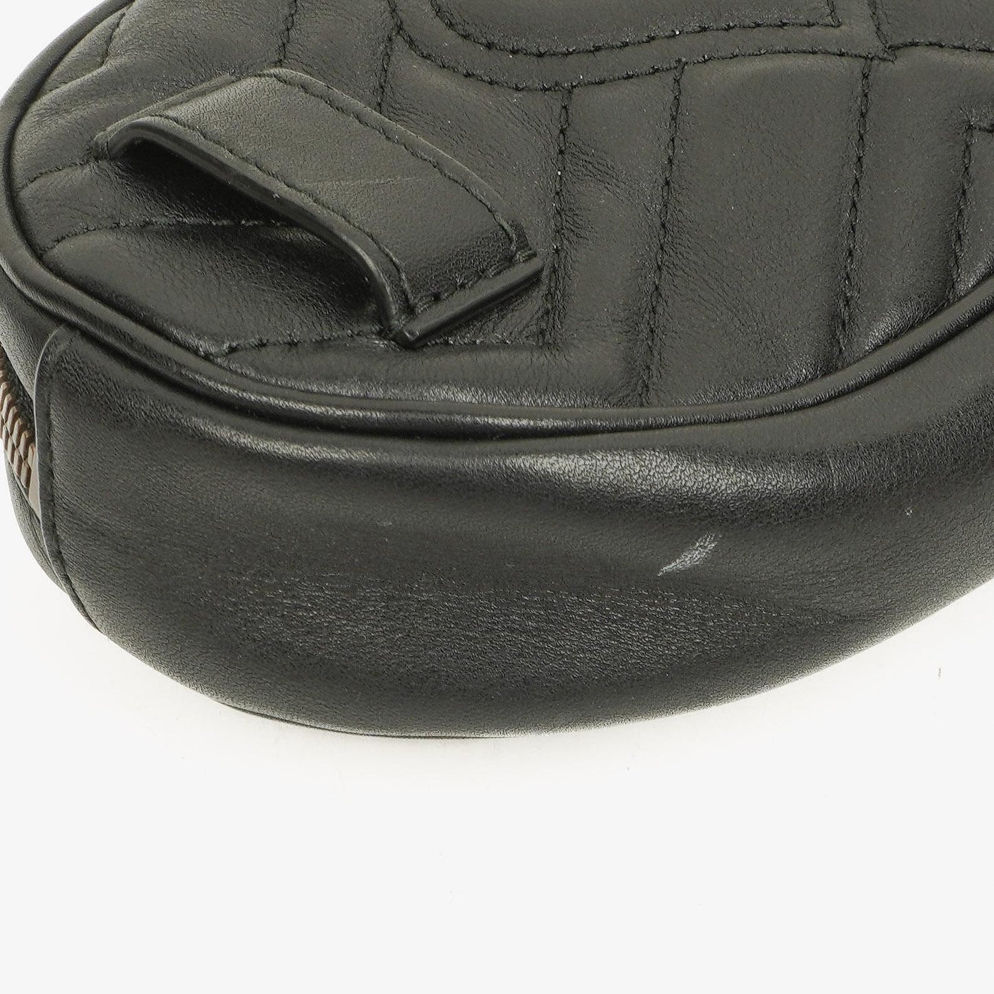 Gucci GG Marmont schwarze Bauchtasche aus Leder