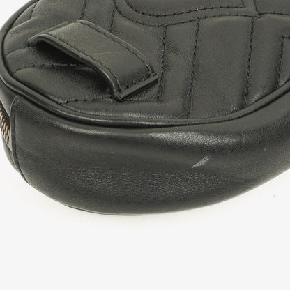 Gucci GG Marmont schwarze Bauchtasche aus Leder