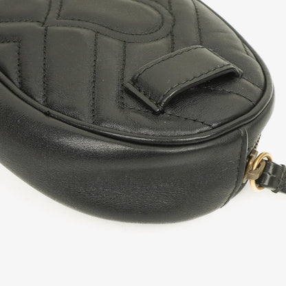 Gucci GG Marmont schwarze Bauchtasche aus Leder