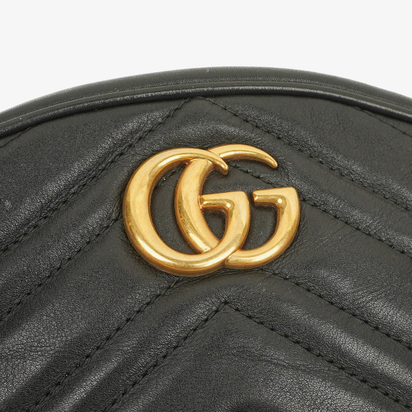 Gucci GG Marmont schwarze Bauchtasche aus Leder