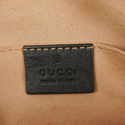 Gucci GG Marmont schwarze Bauchtasche aus Leder