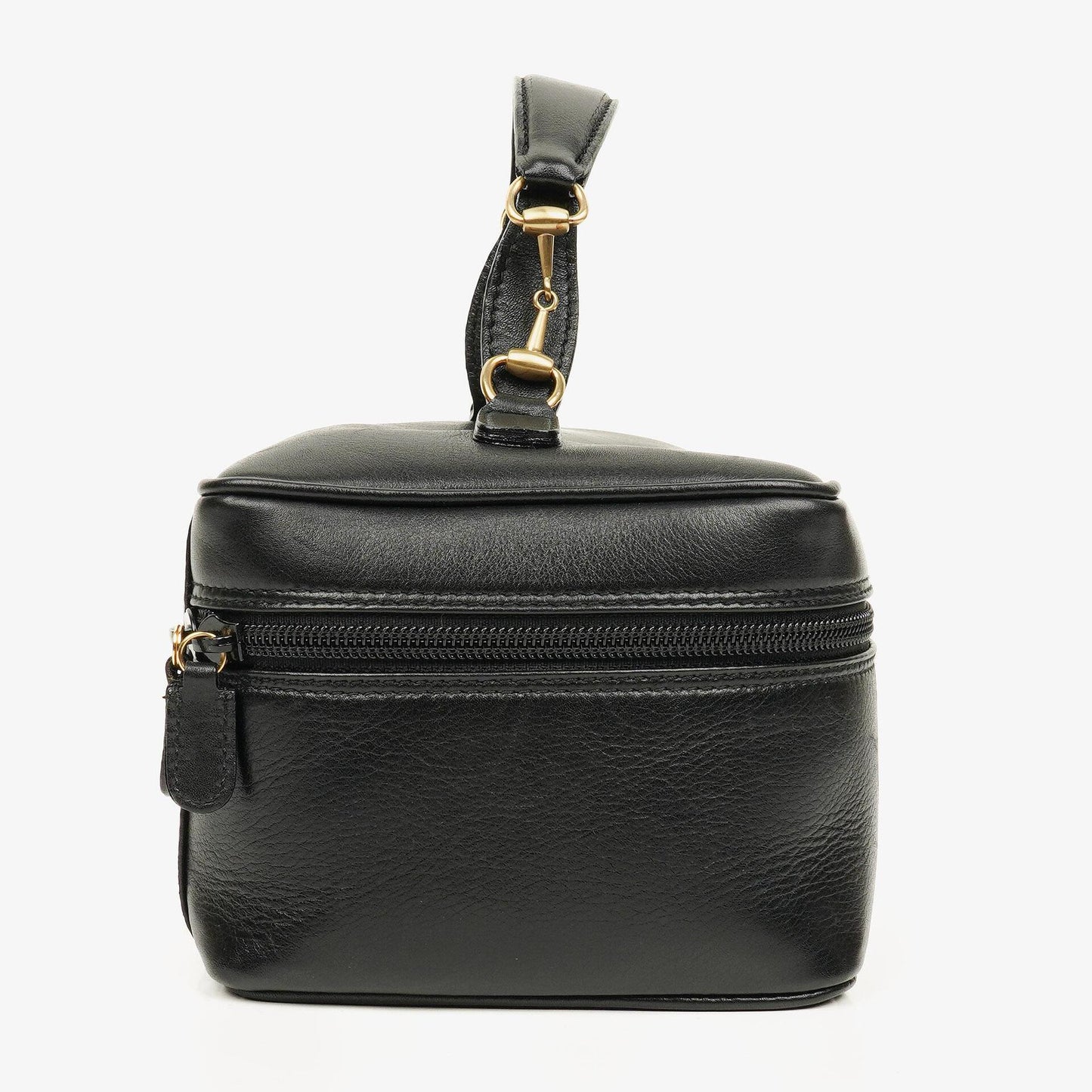 Gucci Horsebit Vanity Tasche aus schwarzem Leder