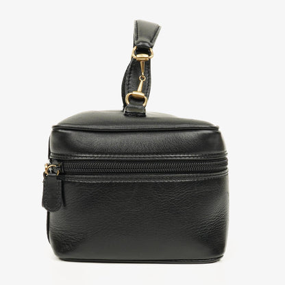 Gucci Horsebit Vanity Tasche aus schwarzem Leder
