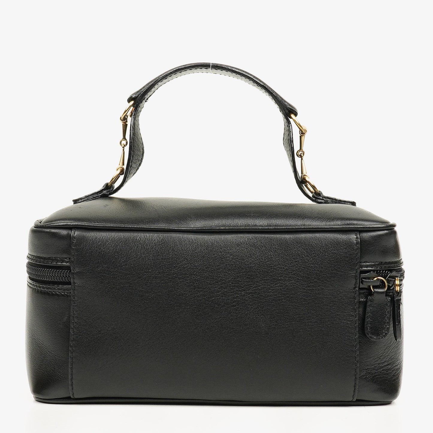 Gucci Horsebit Vanity Tasche aus schwarzem Leder