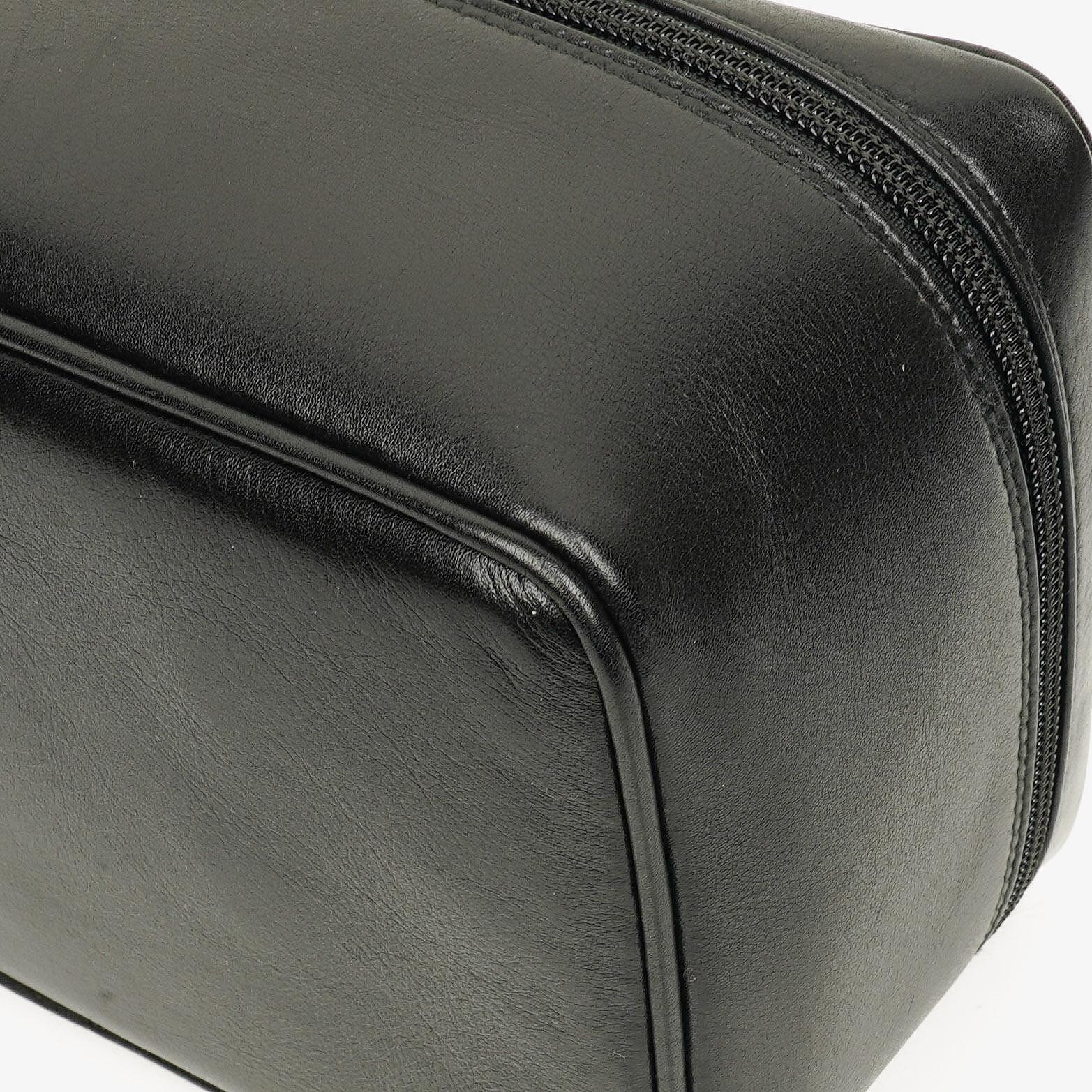 Gucci Horsebit Vanity Tasche aus schwarzem Leder