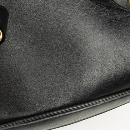 Gucci Horsebit Vanity Tasche aus schwarzem Leder