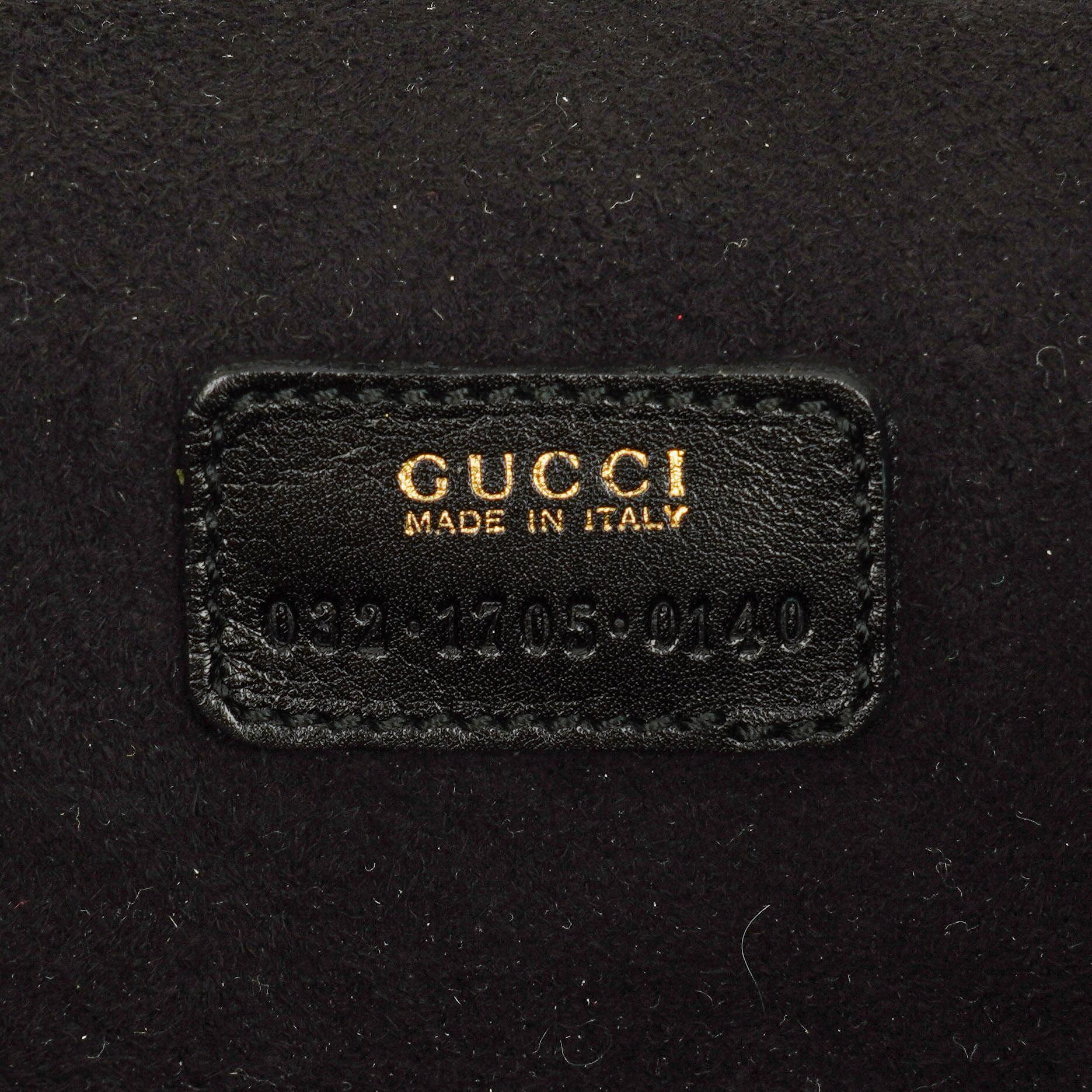 Gucci Horsebit Vanity Tasche aus schwarzem Leder