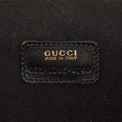 Gucci Horsebit Vanity Tasche aus schwarzem Leder