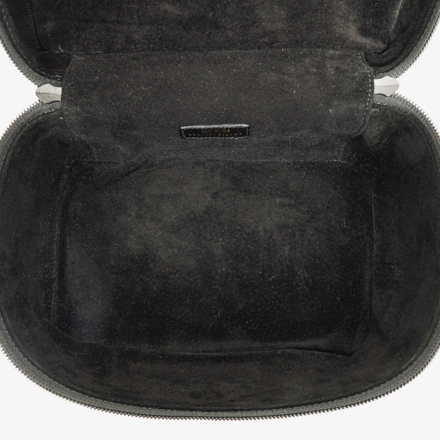 Gucci Horsebit Vanity Tasche aus schwarzem Leder