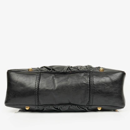 Gucci Jockey Hobo Bag Medium aus schwarzem Leder