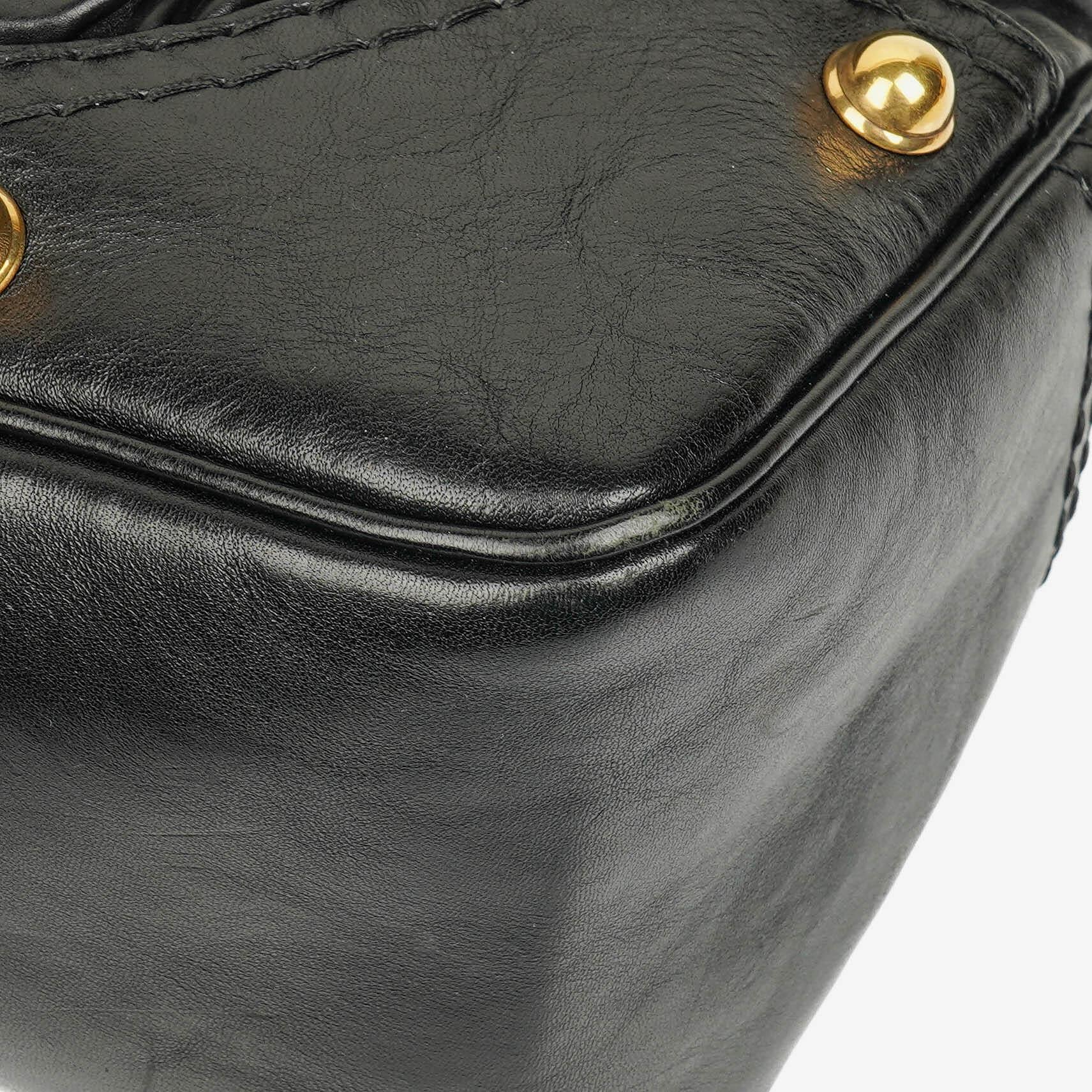 Gucci Jockey Hobo Bag Medium aus schwarzem Leder