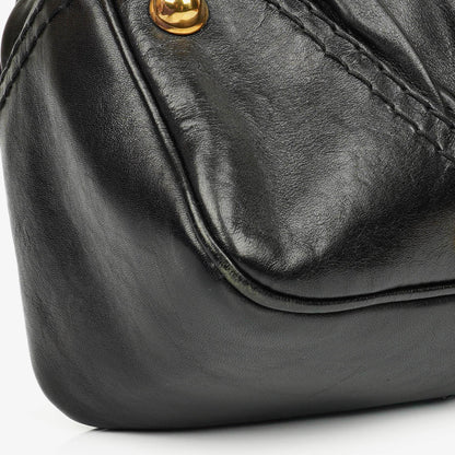 Gucci Jockey Hobo Bag Medium aus schwarzem Leder