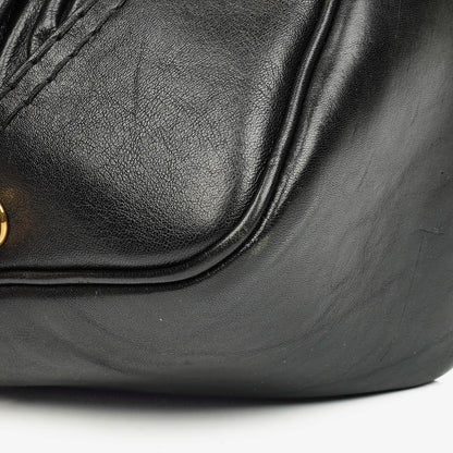 Gucci Jockey Hobo Bag Medium aus schwarzem Leder
