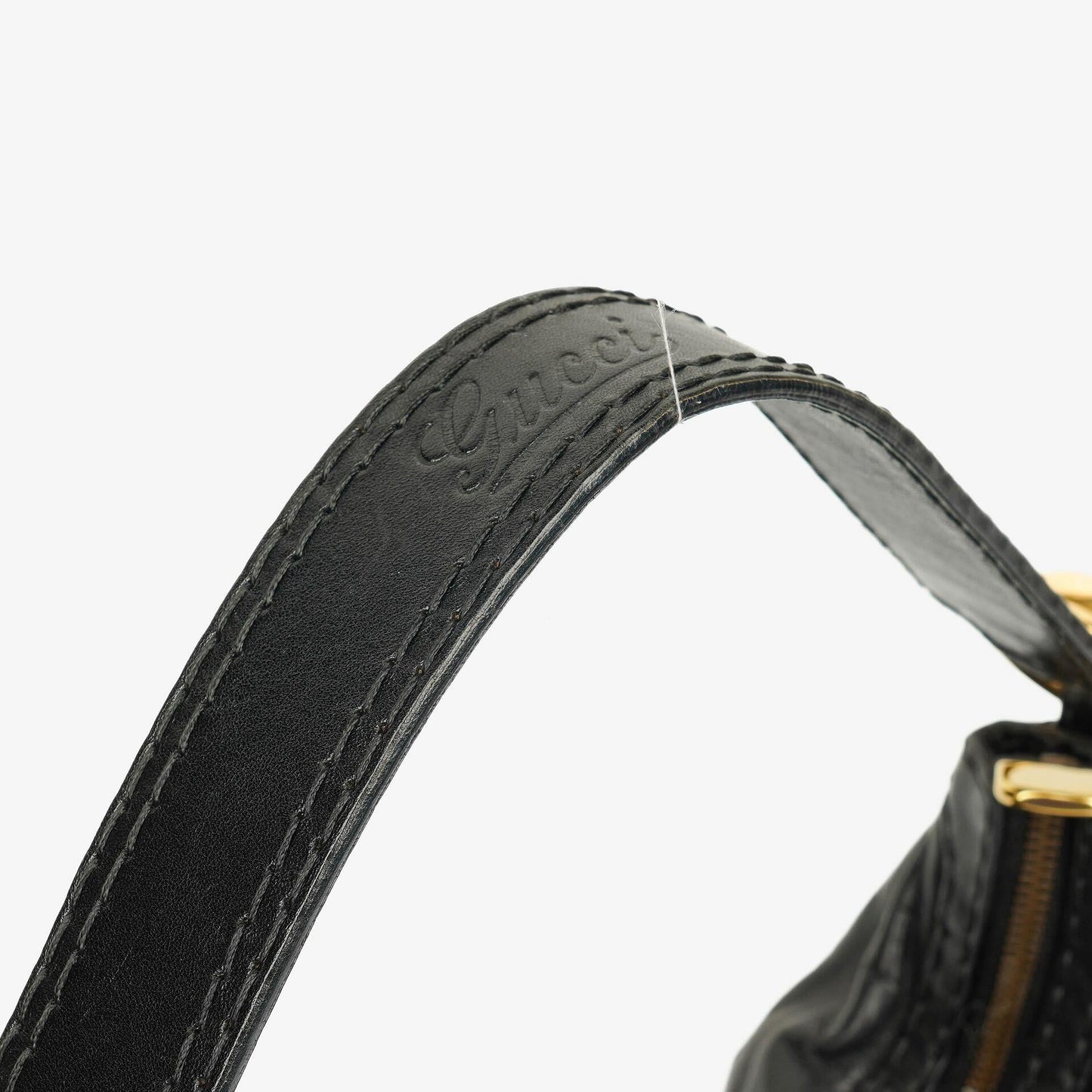 Gucci Jockey Hobo Bag Medium aus schwarzem Leder