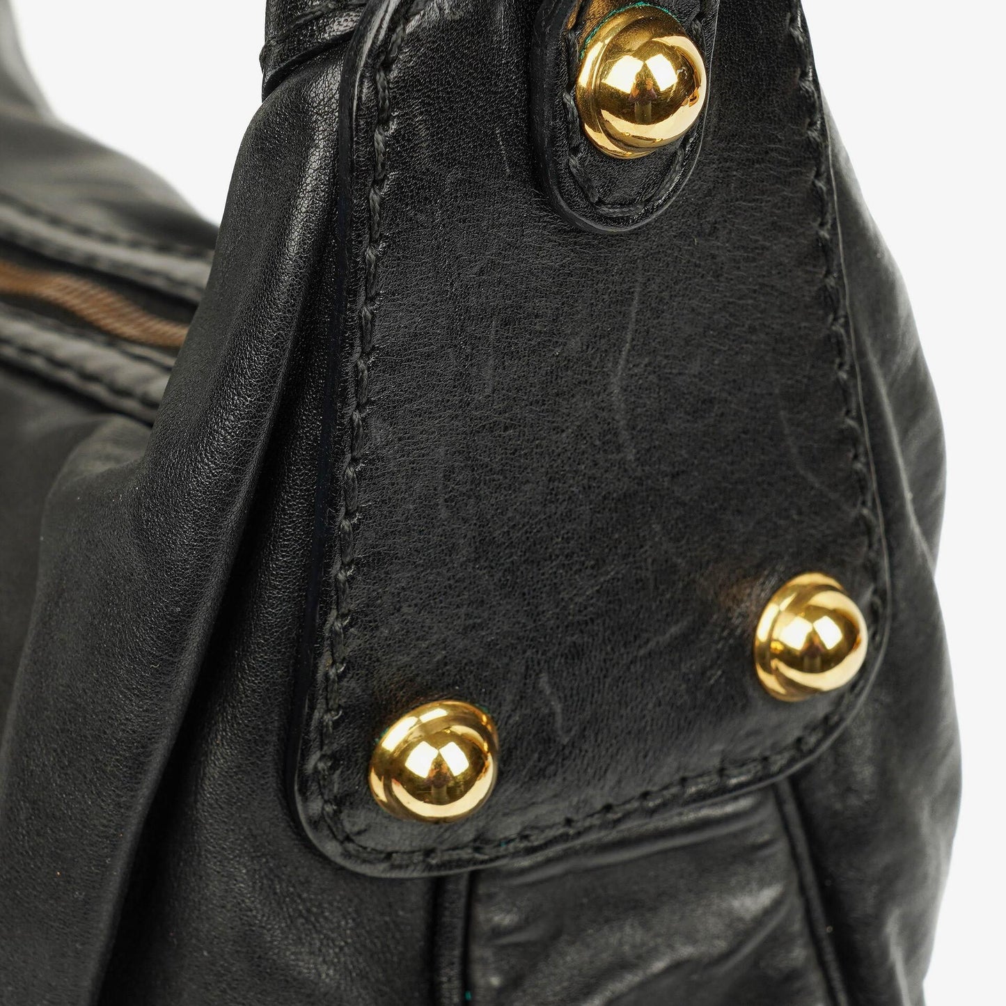 Gucci Jockey Hobo Bag Medium aus schwarzem Leder