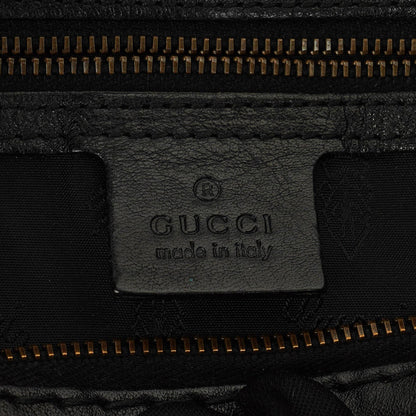 Gucci Jockey Hobo Bag Medium aus schwarzem Leder