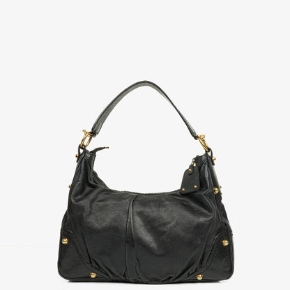 Gucci Medium Jockey Hobo-Tasche aus schwarzem Leder