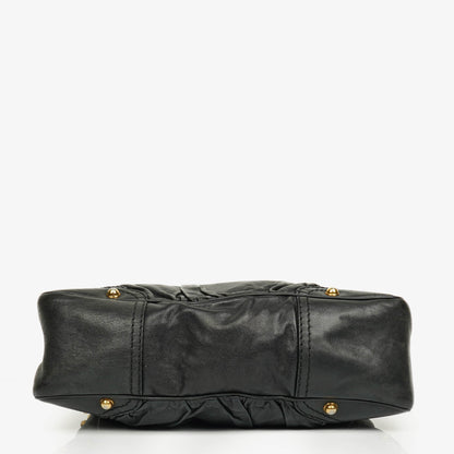 Gucci Medium Jockey Hobo-Tasche aus schwarzem Leder