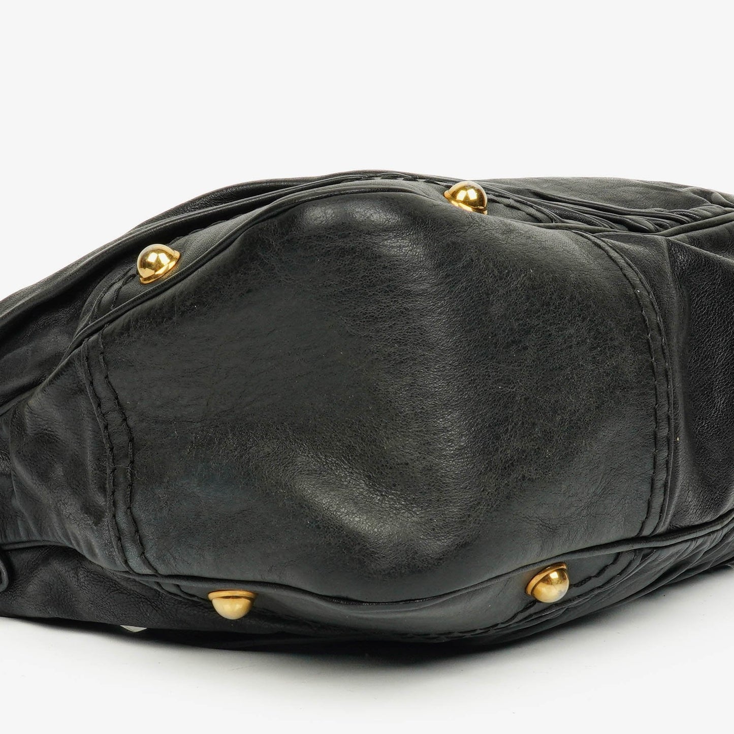 Gucci Medium Jockey Hobo-Tasche aus schwarzem Leder
