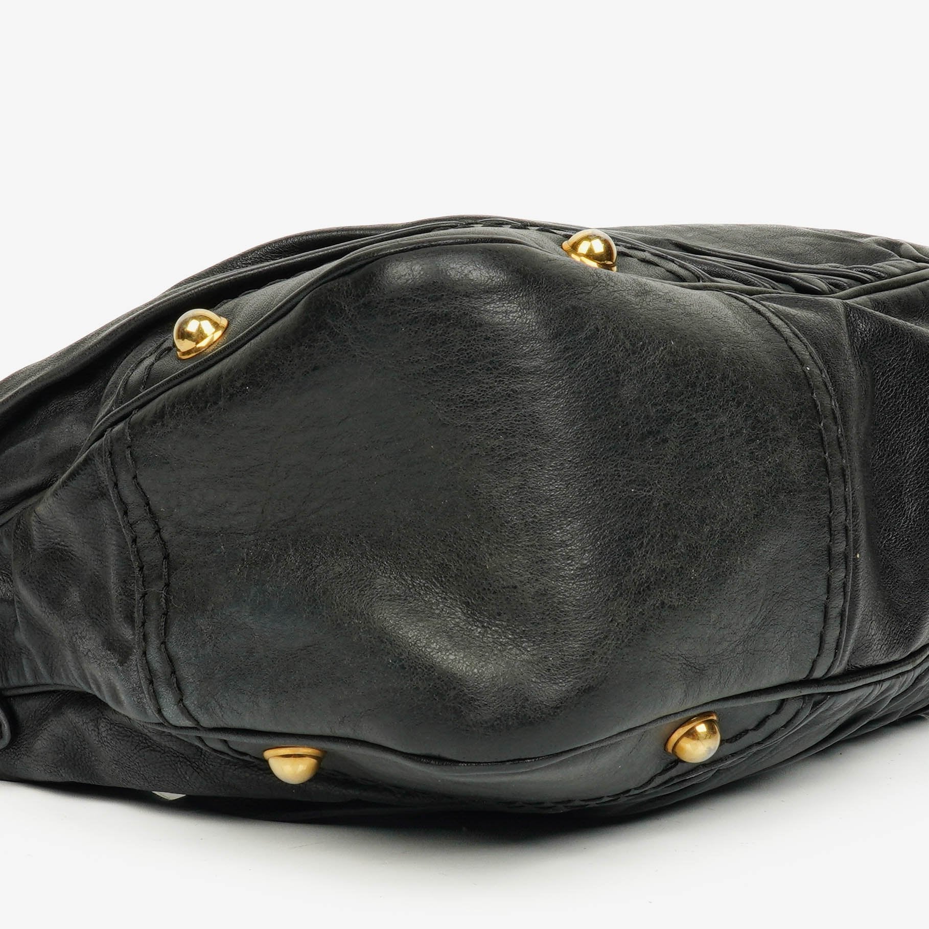 Gucci Medium Jockey Hobo-Tasche aus schwarzem Leder