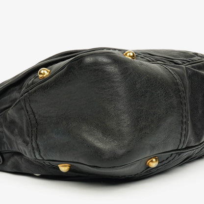 Gucci Medium Jockey Hobo-Tasche aus schwarzem Leder