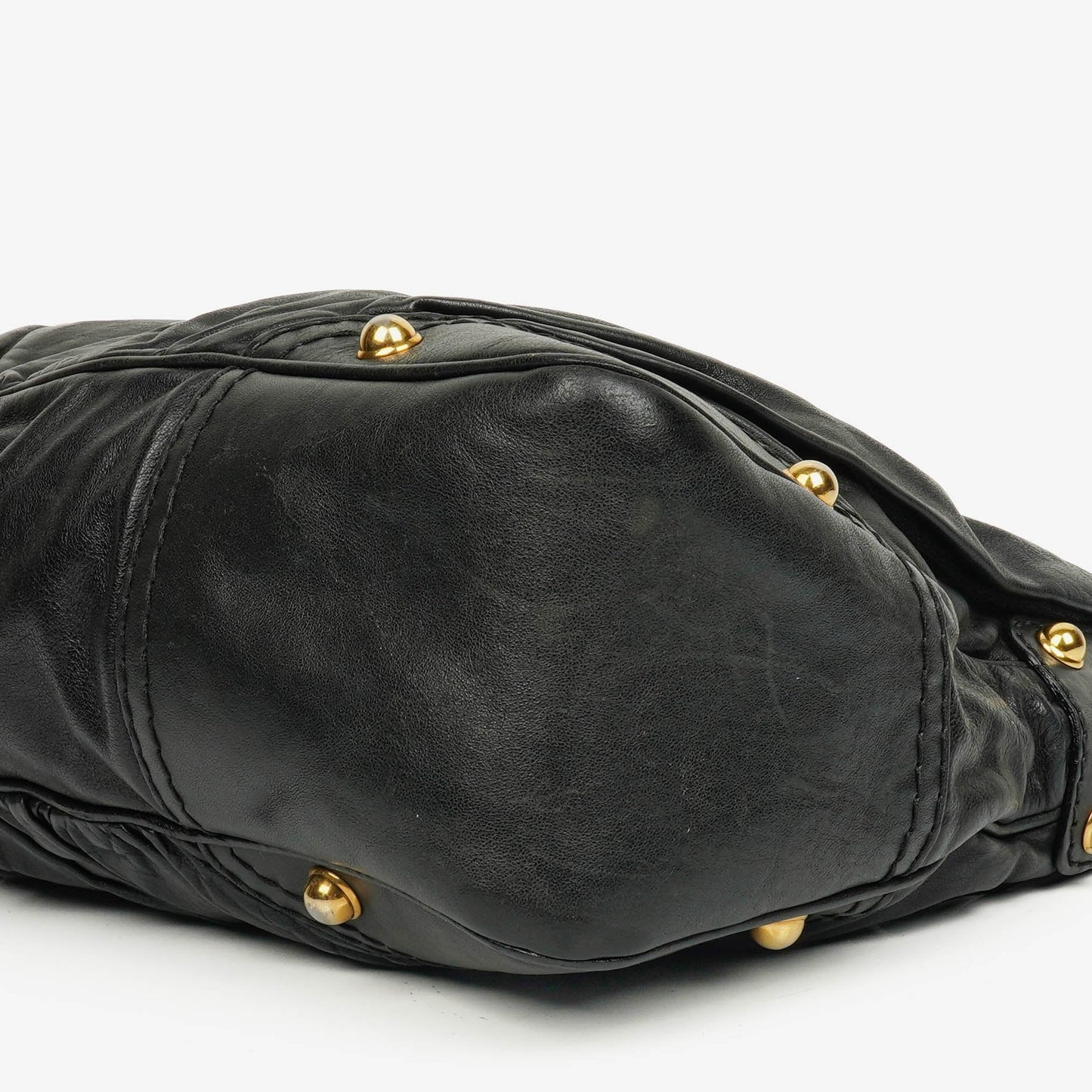 Gucci Medium Jockey Hobo-Tasche aus schwarzem Leder