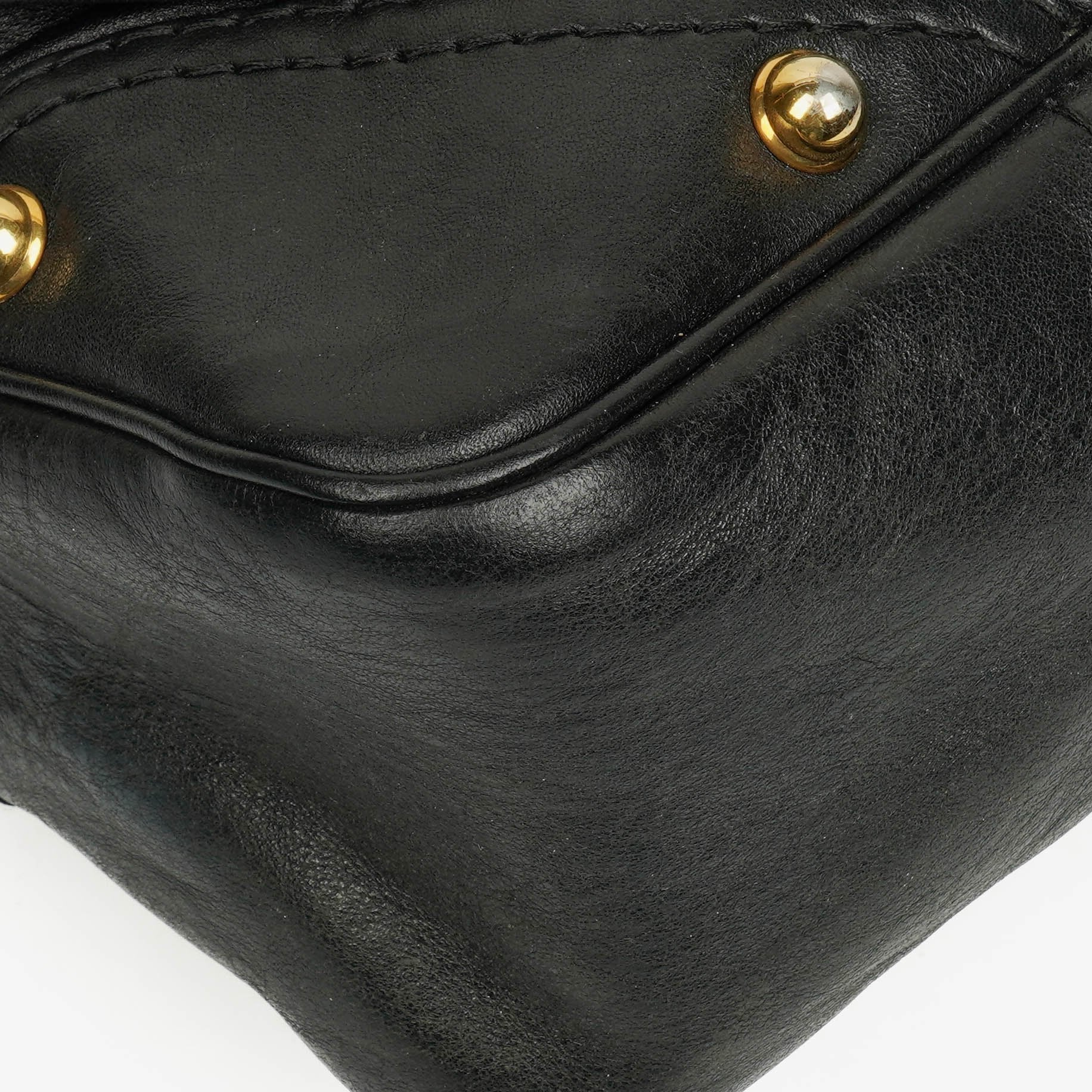 Gucci Medium Jockey Hobo-Tasche aus schwarzem Leder
