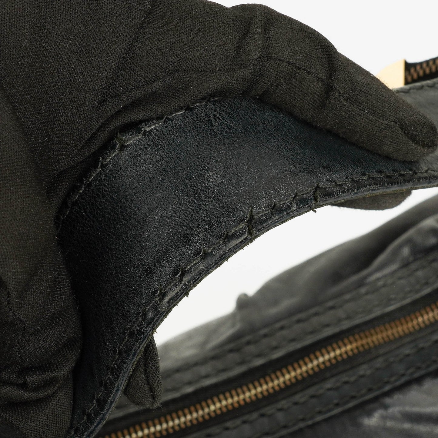 Gucci Medium Jockey Hobo-Tasche aus schwarzem Leder