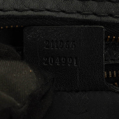 Gucci Medium Jockey Hobo-Tasche aus schwarzem Leder