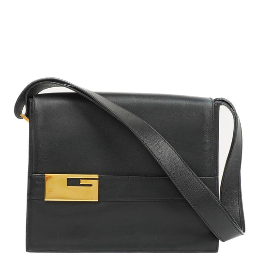 Gucci Schultertasche aus schwarzem Leder