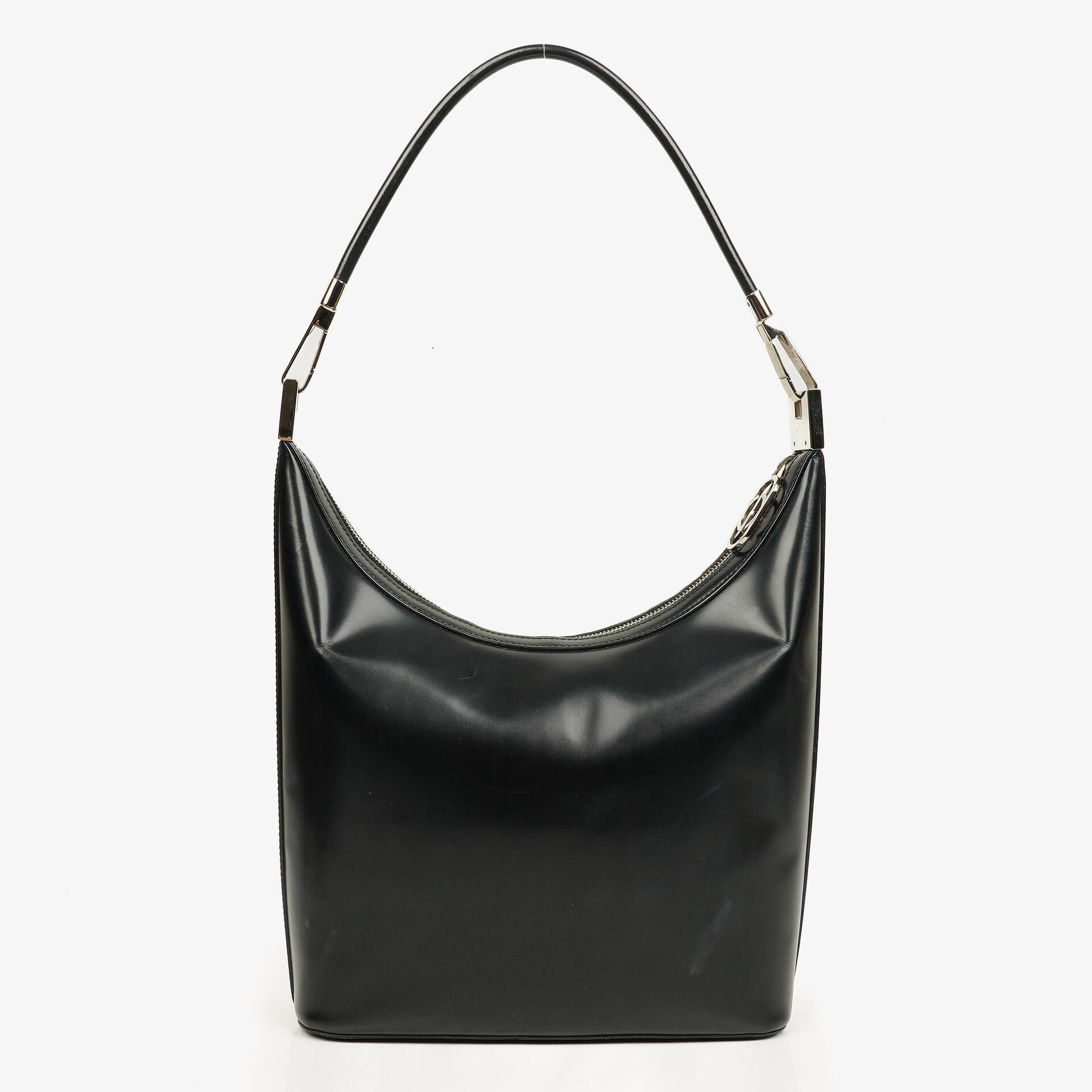 Gucci Schultertasche aus schwarzem Leder