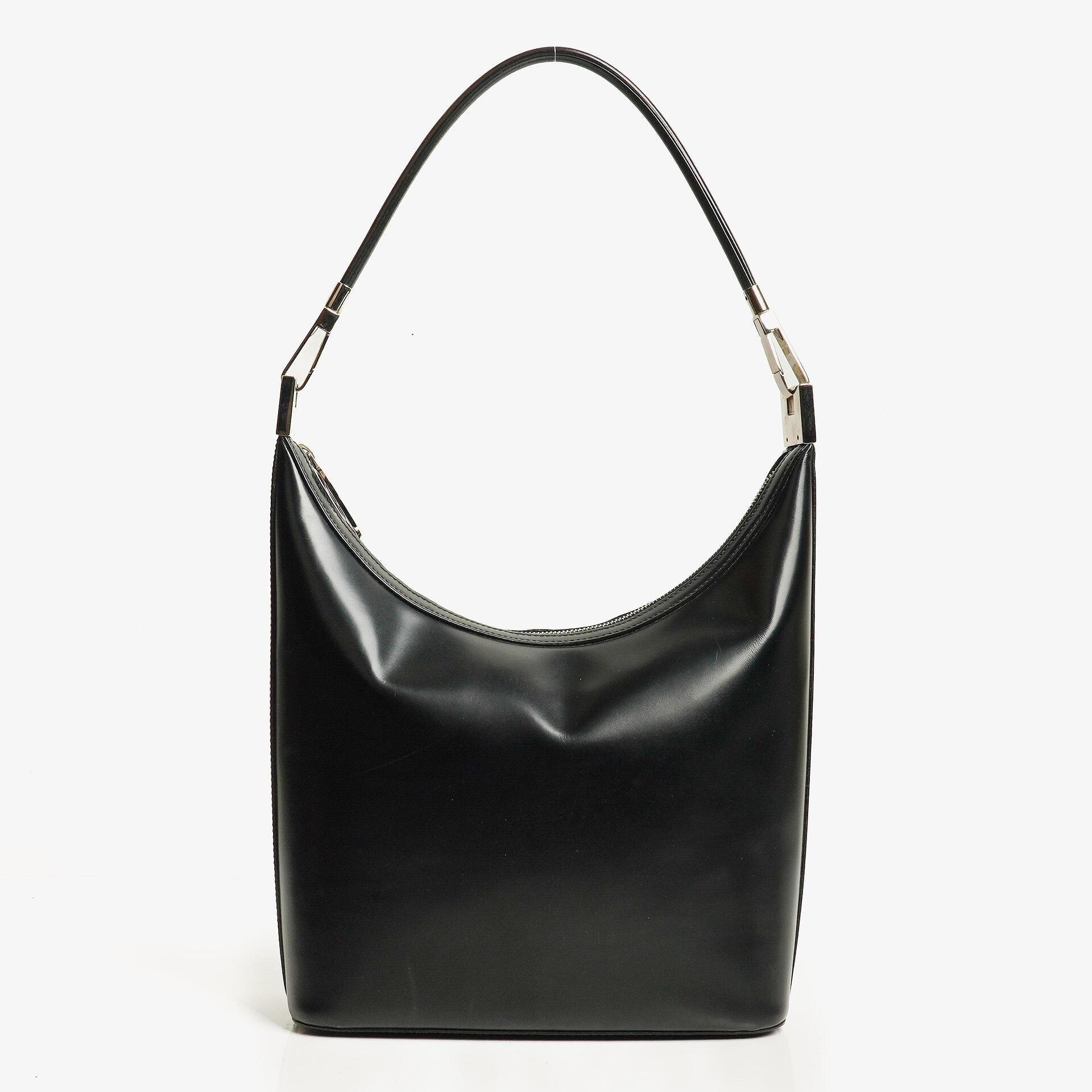 Gucci Schultertasche aus schwarzem Leder