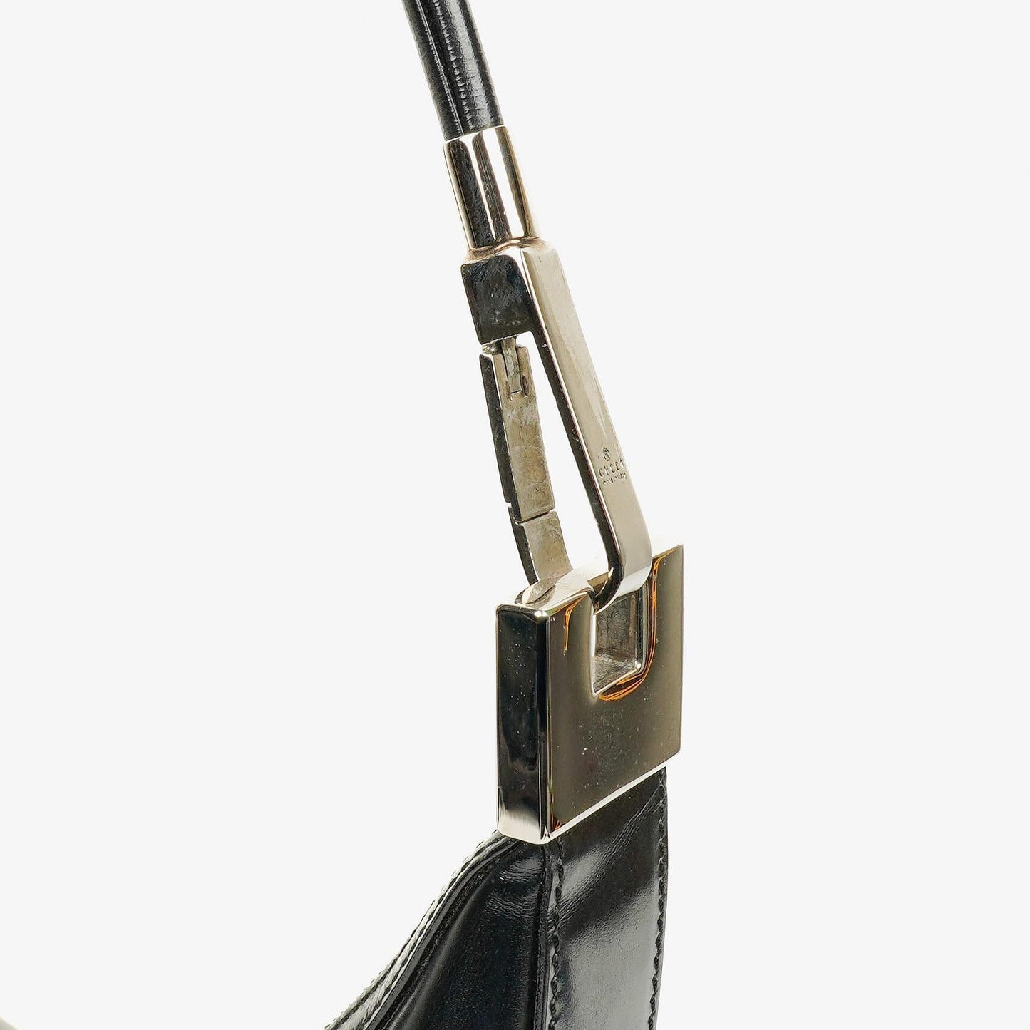 Gucci Schultertasche aus schwarzem Leder