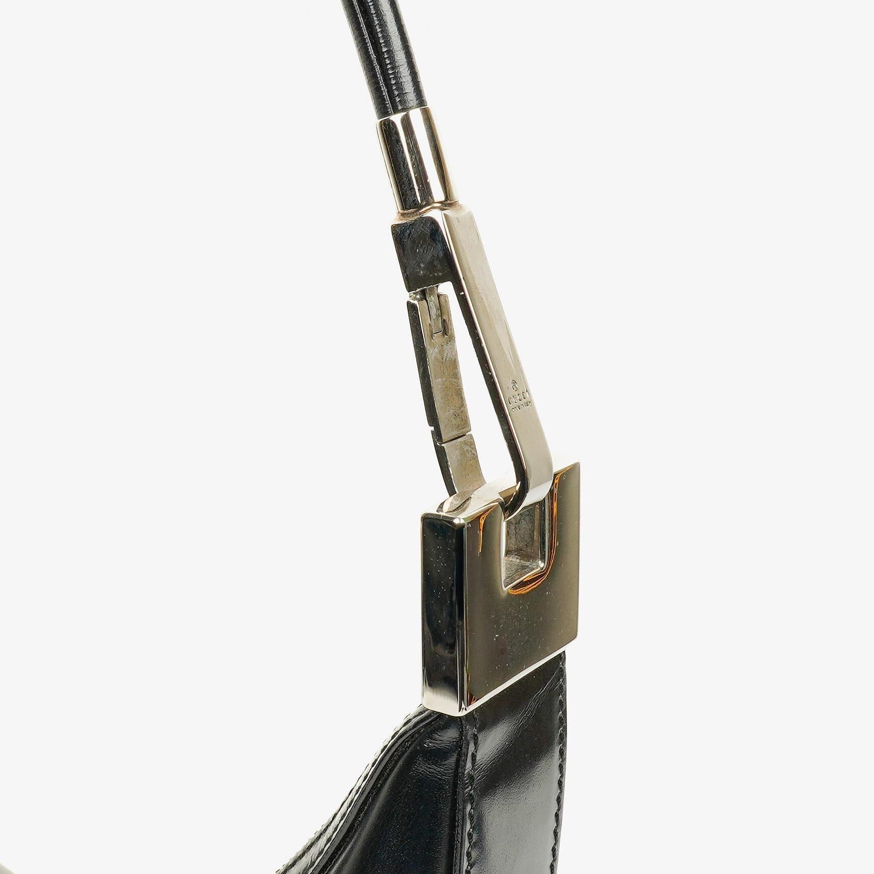 Gucci Schultertasche aus schwarzem Leder