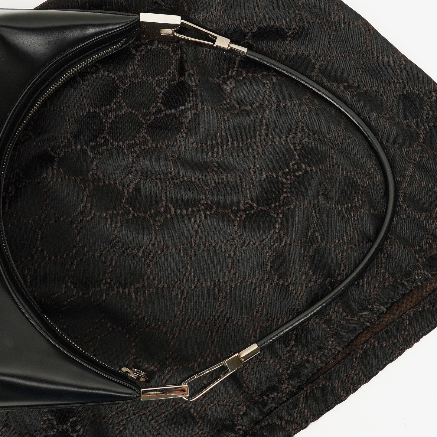 Gucci Schultertasche aus schwarzem Leder