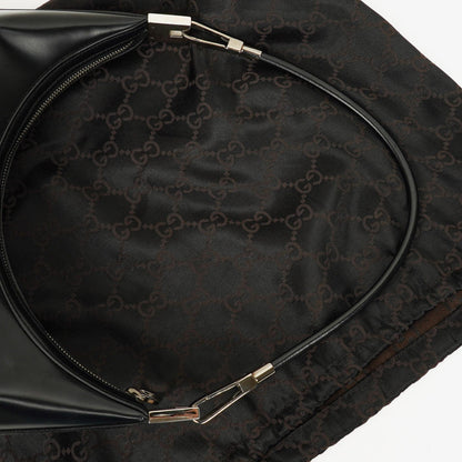Gucci Schultertasche aus schwarzem Leder