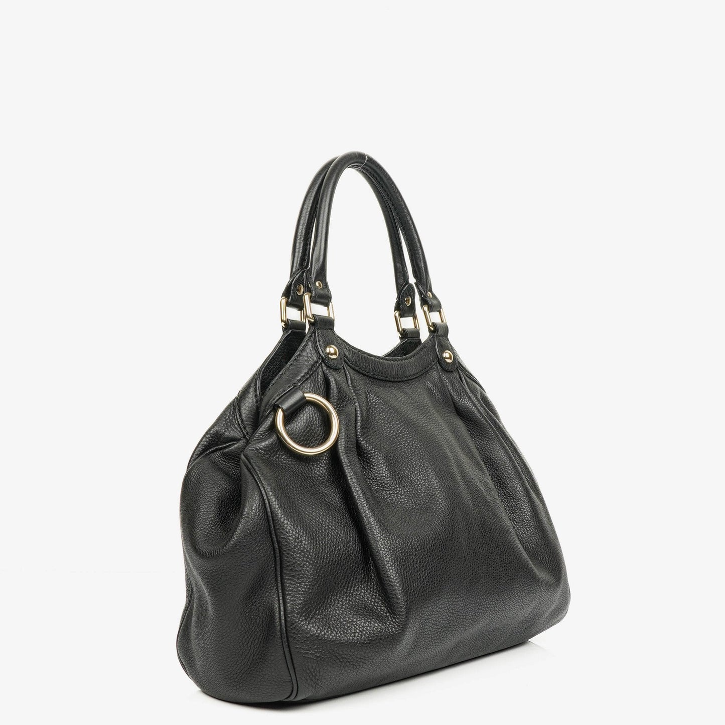 Gucci Sukey Schulter-Hobo-Bag aus schwarzem Leder