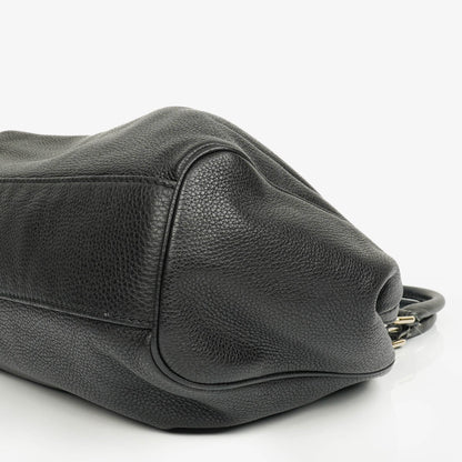 Gucci Sukey Schulter-Hobo-Bag aus schwarzem Leder