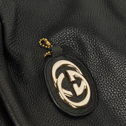 Gucci Sukey Schulter-Hobo-Bag aus schwarzem Leder