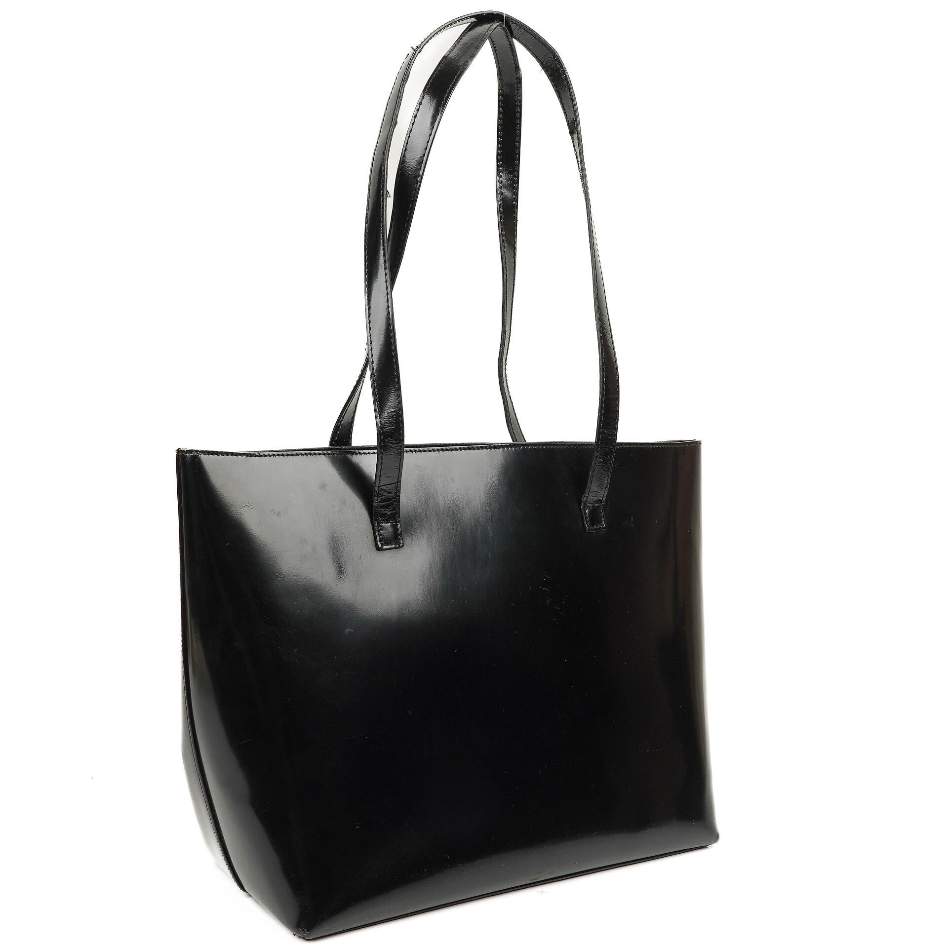 Gucci Tote Tasche aus schwarzem Leder