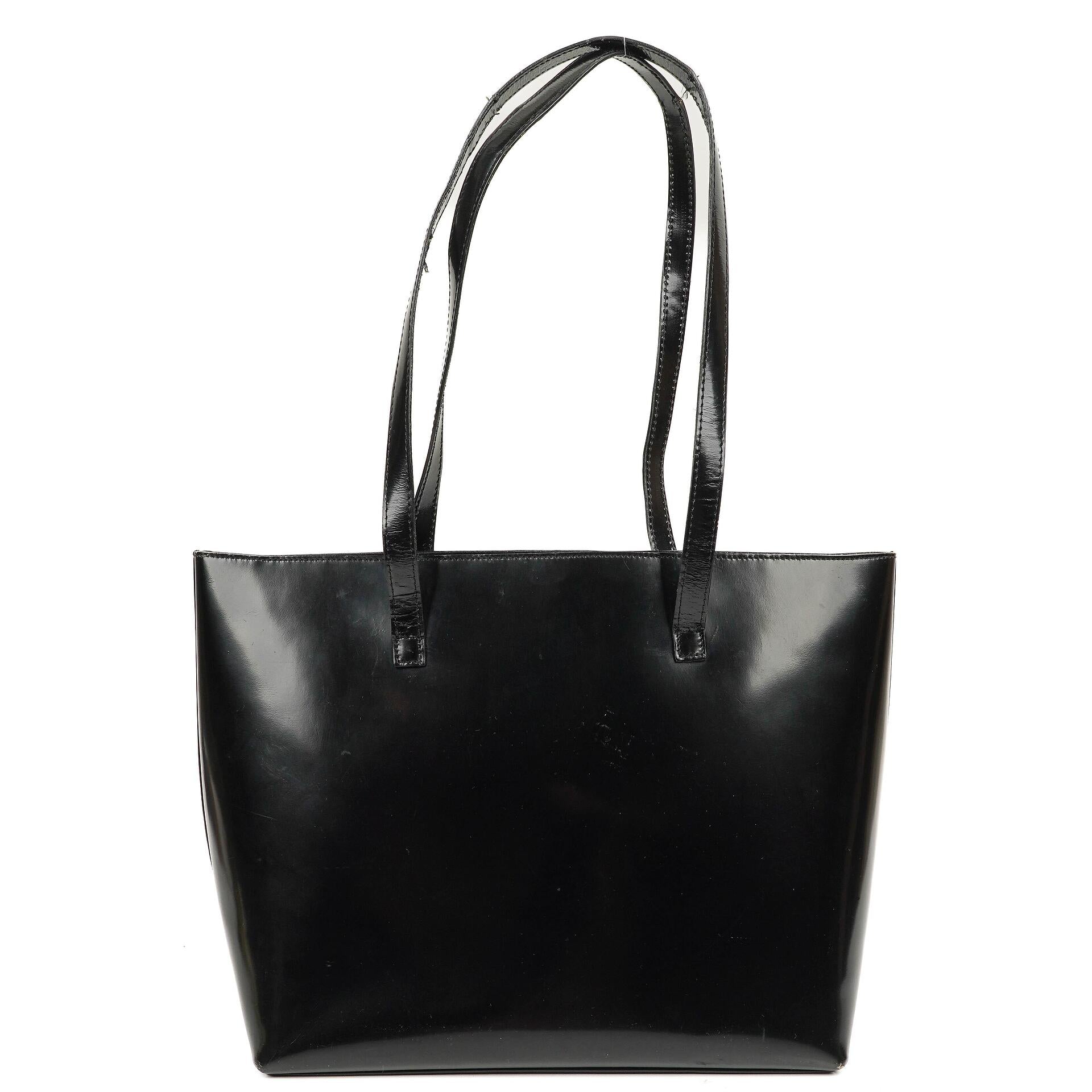Gucci Tote Tasche aus schwarzem Leder