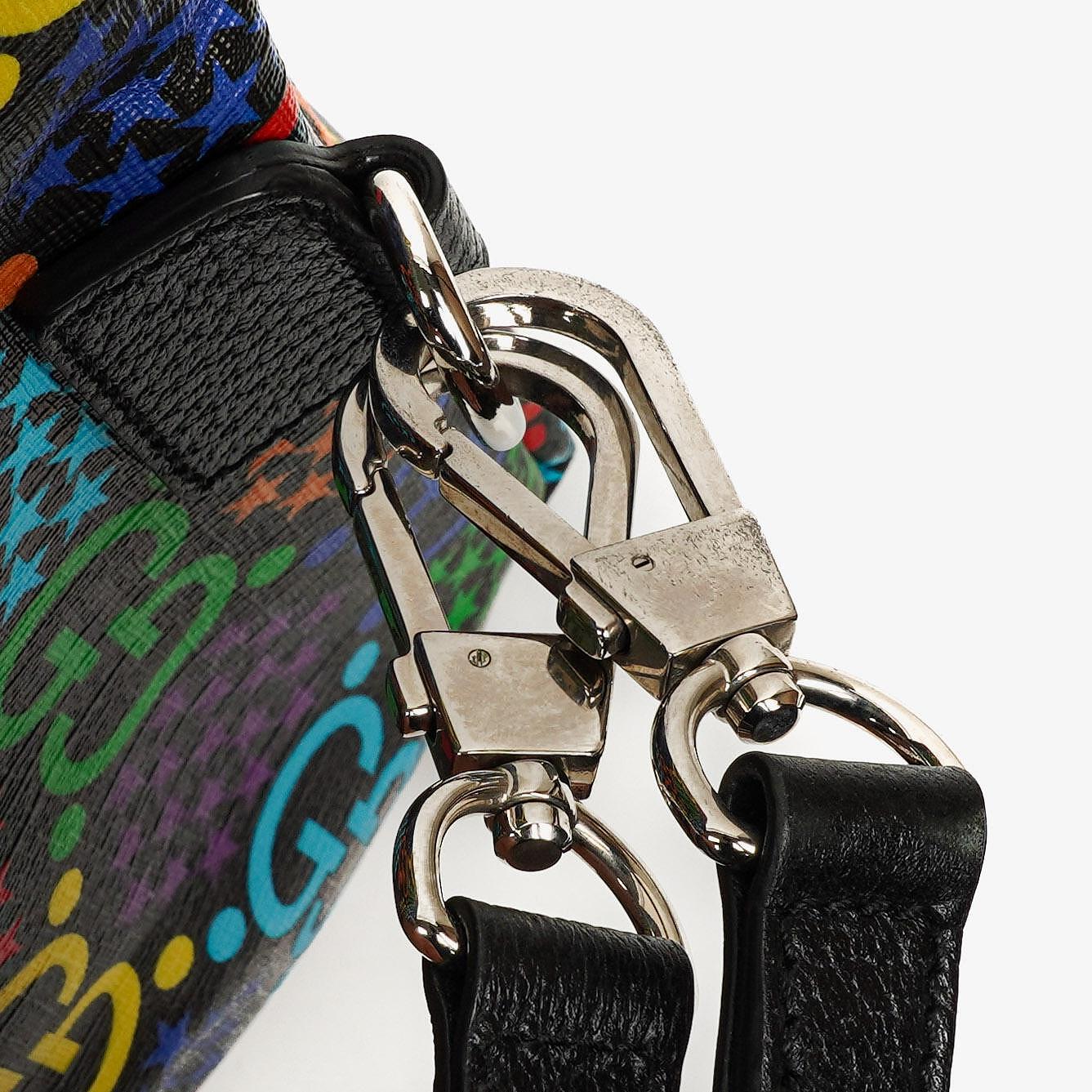 Gucci Duffle Rucksack Psychedelic Schwarz Multicolor GG Supreme Monogram Canvas