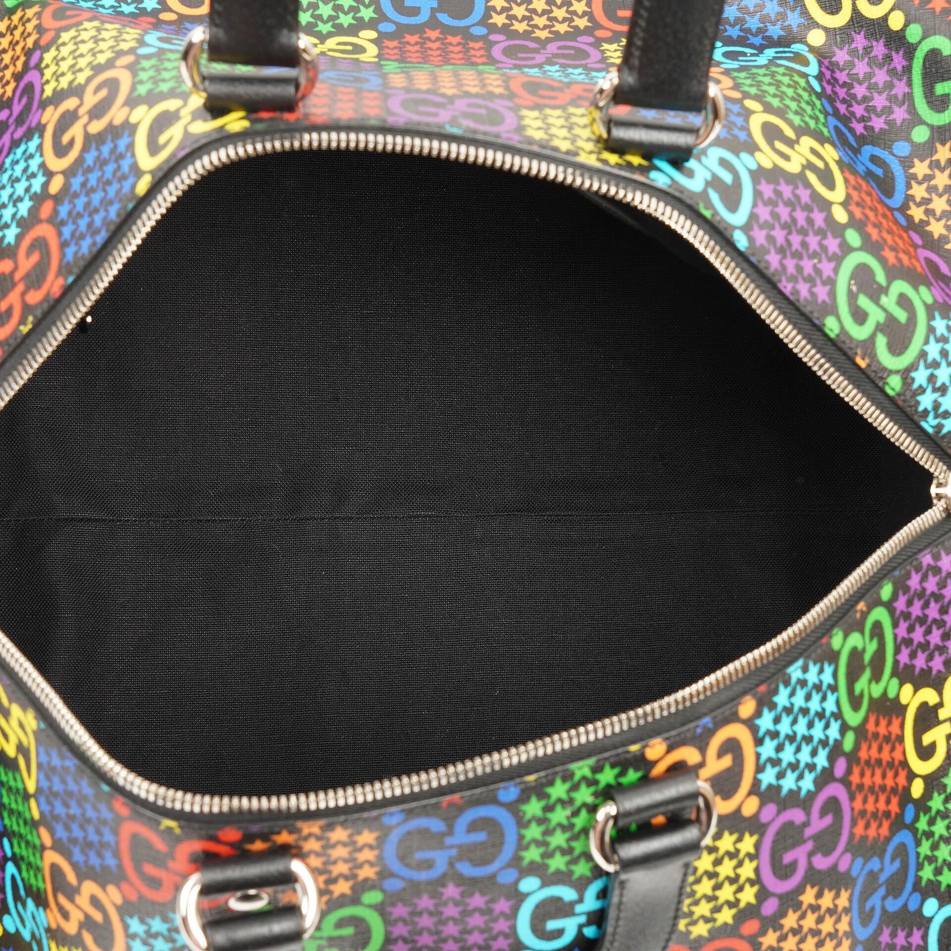 Gucci Duffle Rucksack Psychedelic Schwarz Multicolor GG Supreme Monogram Canvas