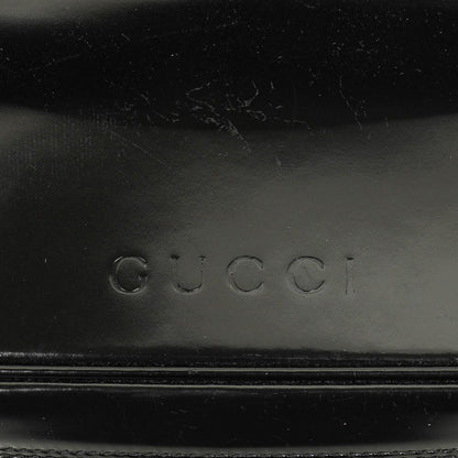 Gucci Bamboo Vanity Tasche aus schwarzem Lackleder